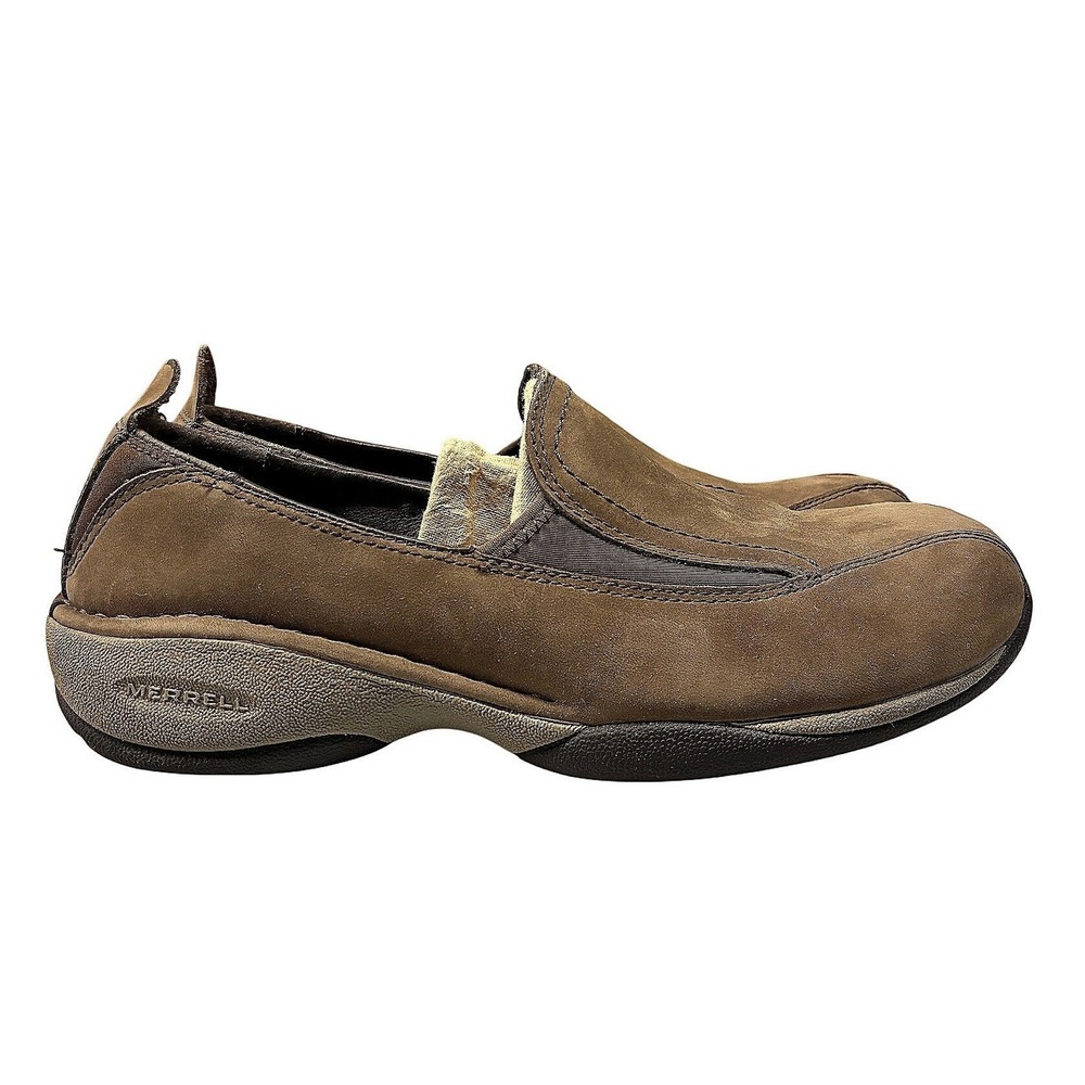 Merrell Primo Moc Slip On Loafers Womens 6.5 Brown Suede Comfort Walking